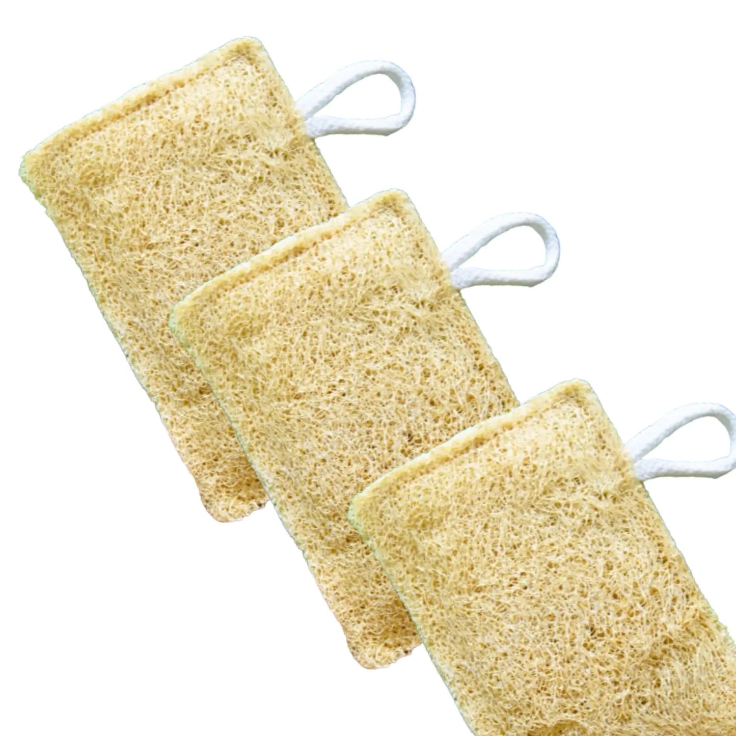 Rectangle Loofah Scrubber pack 3