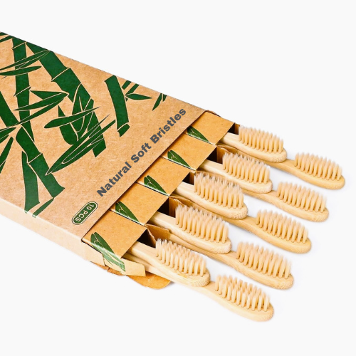 Dinya™ Biodegradable Bamboo Toothbrushes - Pack of 10
